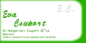 eva csuport business card